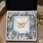 Christmas Background 087 - 18K Yellow Gold Finish Interlocking Hearts Necklace