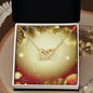 Christmas Background 100 - 18K Yellow Gold Finish Interlocking Hearts Necklace