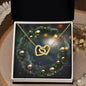 Christmas Background 110 - 18K Yellow Gold Finish Interlocking Hearts Necklace