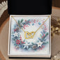Christmas Background 094 - 18K Yellow Gold Finish Interlocking Hearts Necklace