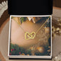Christmas Background 096 - 18K Yellow Gold Finish Interlocking Hearts Necklace