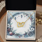 Christmas Background 090 - 18K Yellow Gold Finish Interlocking Hearts Necklace