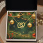 Christmas Background 116 - 18K Yellow Gold Finish Interlocking Hearts Necklace