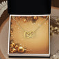 Christmas Background 053 - 18K Yellow Gold Finish Interlocking Hearts Necklace
