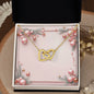 Christmas Background 008 - 18K Yellow Gold Finish Interlocking Hearts Necklace