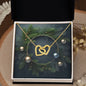 Christmas Background 108 - 18K Yellow Gold Finish Interlocking Hearts Necklace