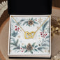 Christmas Background 092 - 18K Yellow Gold Finish Interlocking Hearts Necklace