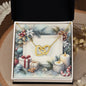 Christmas Background 078 - 18K Yellow Gold Finish Interlocking Hearts Necklace