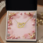 Christmas Background 010 - 18K Yellow Gold Finish Interlocking Hearts Necklace