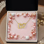Christmas Background 060 - 18K Yellow Gold Finish Interlocking Hearts Necklace
