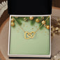 Christmas Background 028 - 18K Yellow Gold Finish Interlocking Hearts Necklace