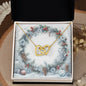 Christmas Background 082 - 18K Yellow Gold Finish Interlocking Hearts Necklace