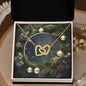 Christmas Background 102 - 18K Yellow Gold Finish Interlocking Hearts Necklace