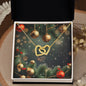 Christmas Background 117 - 18K Yellow Gold Finish Interlocking Hearts Necklace