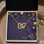 Christmas Background 029 - 18K Yellow Gold Finish Interlocking Hearts Necklace