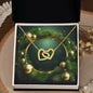 Christmas Background 101 - 18K Yellow Gold Finish Interlocking Hearts Necklace