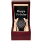 Happy Birthday v2 - Wooden Watch