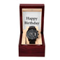 Happy Birthday - Black Chronograph Watch