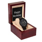 Happy Birthday v2 - Black Chronograph Watch