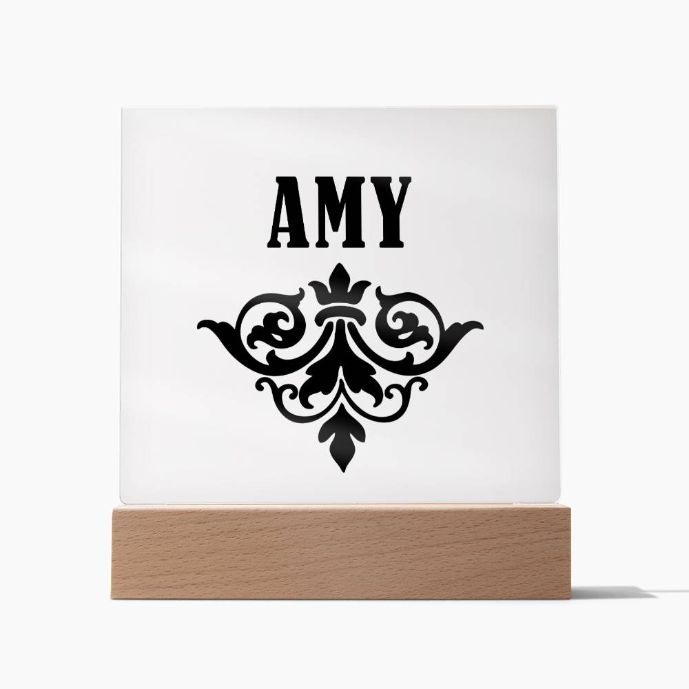 Amy v01 - Square Acrylic Plaque