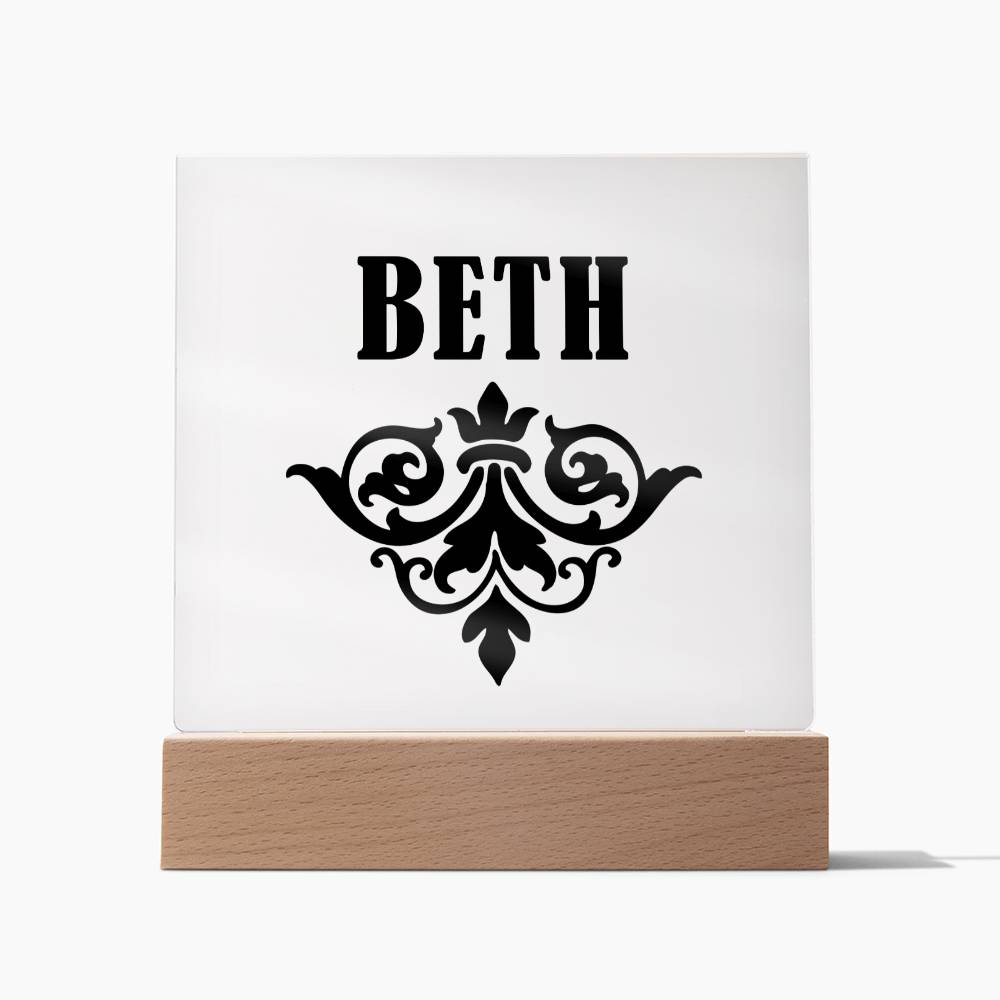 Beth v01 - Square Acrylic Plaque