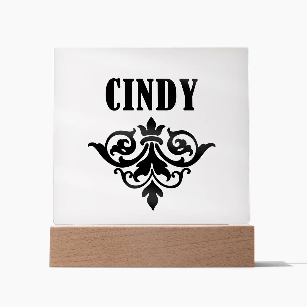 Cindy v01 - Square Acrylic Plaque