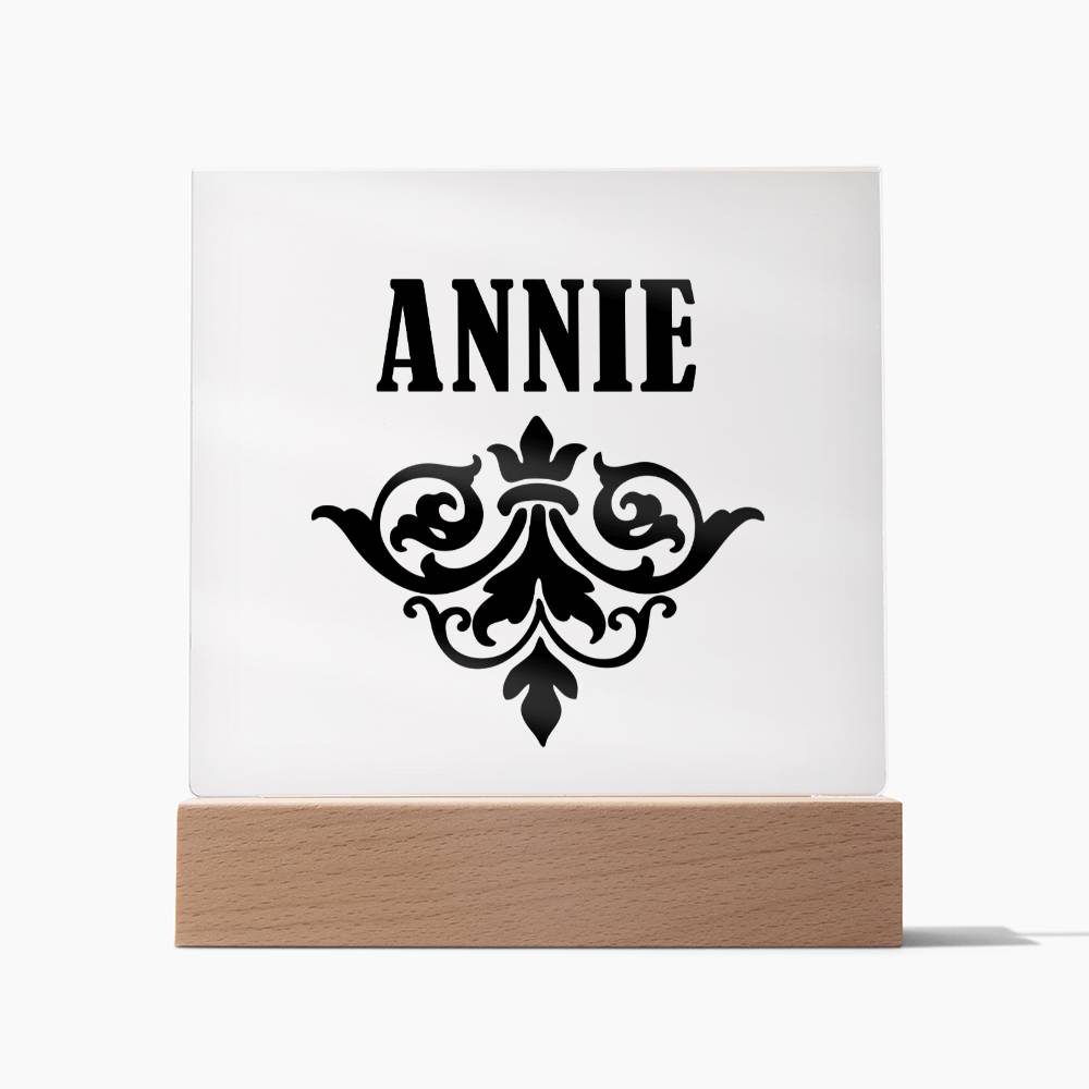 Annie v01 - Square Acrylic Plaque