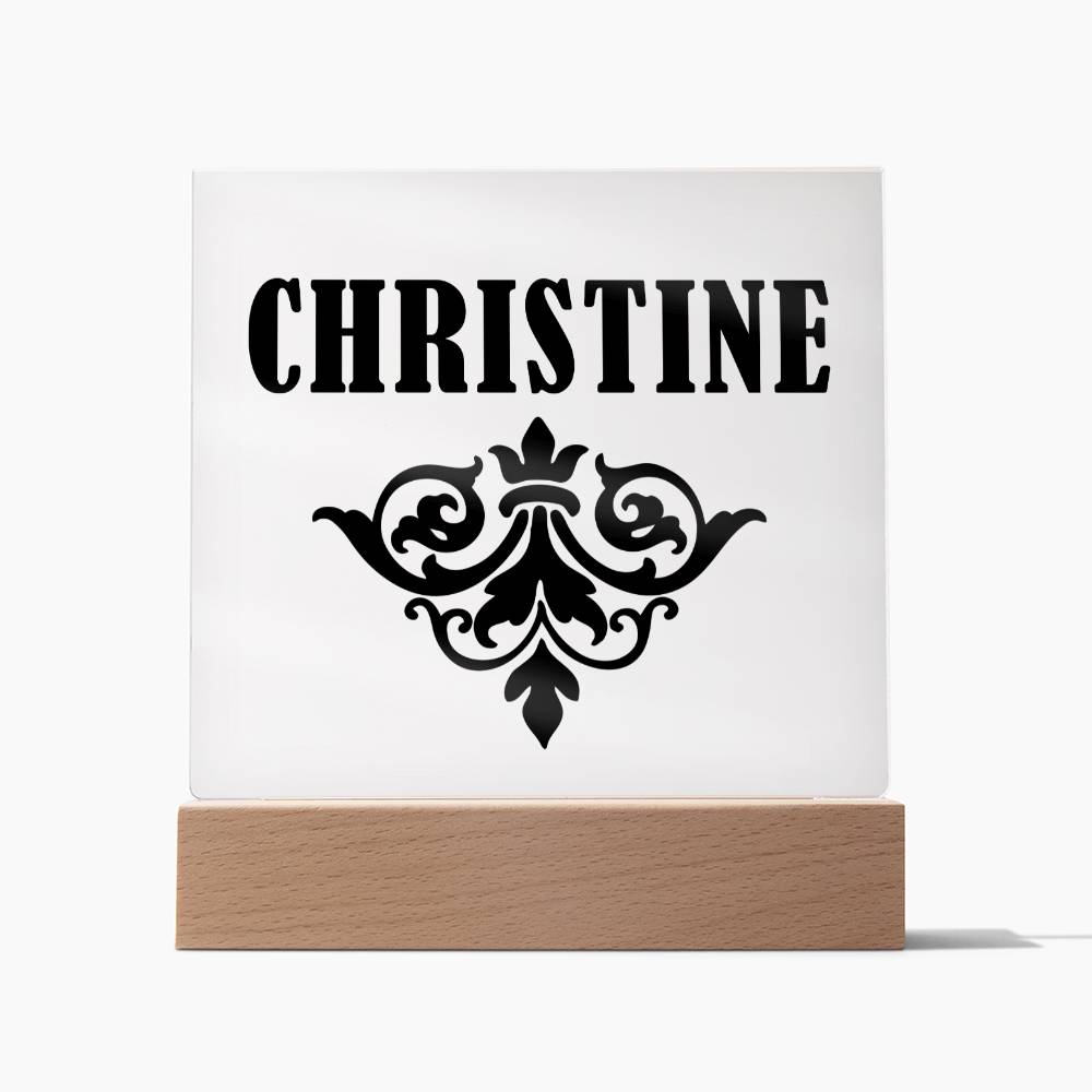 Christine v01 - Square Acrylic Plaque