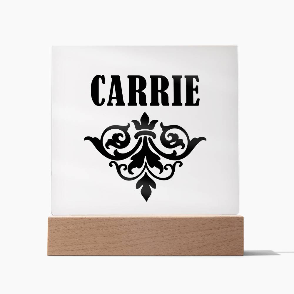 Carrie v01 - Square Acrylic Plaque