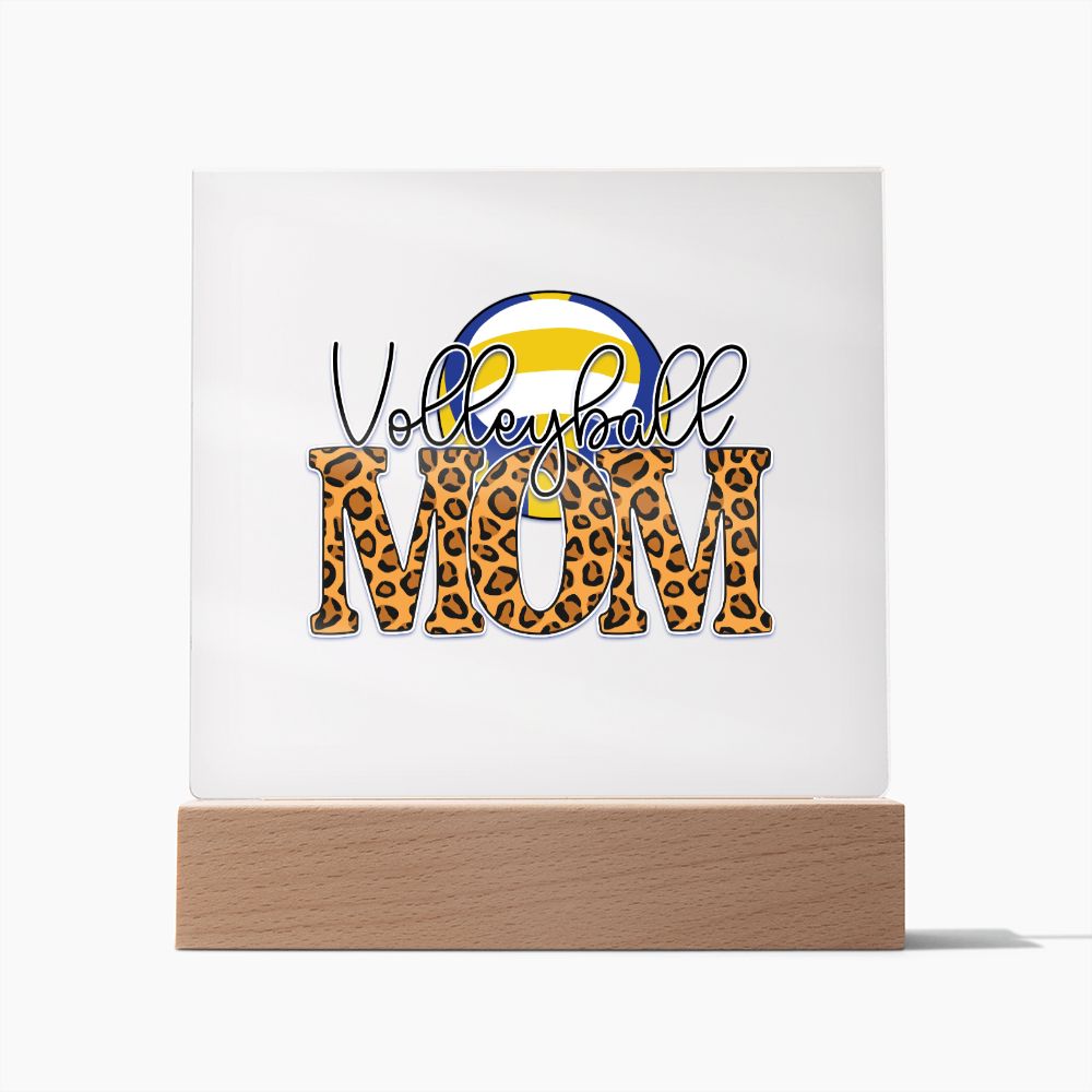 Volleyball Mom v2 - Square Acrylic Plaque