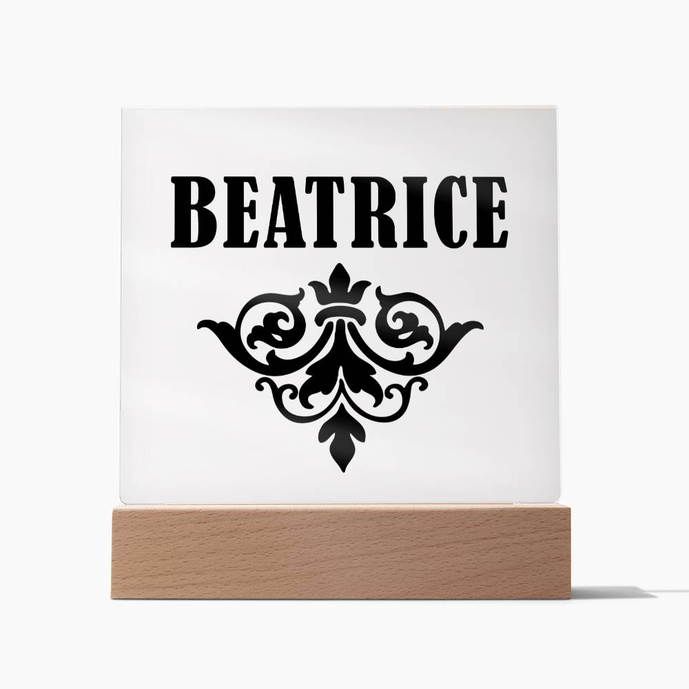 Beatrice v01 - Square Acrylic Plaque