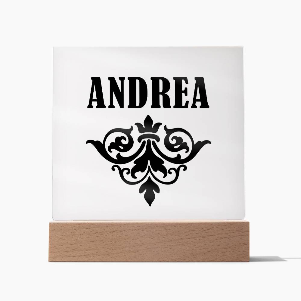 Andrea v01 - Square Acrylic Plaque