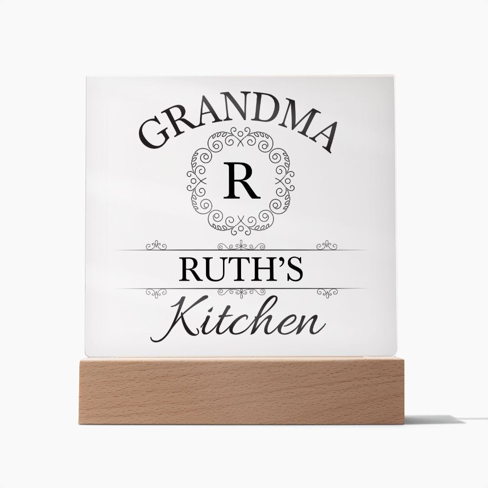 Grandma Ruth's Kitchen - Square Acrylic Plaque