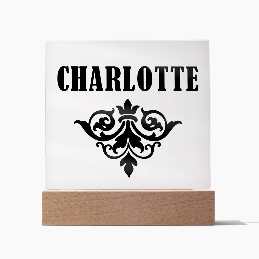 Charlotte v01 - Square Acrylic Plaque