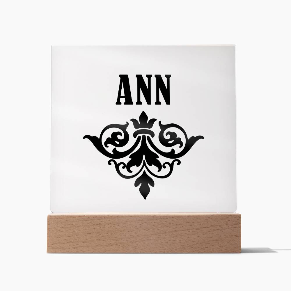 Ann v01 - Square Acrylic Plaque