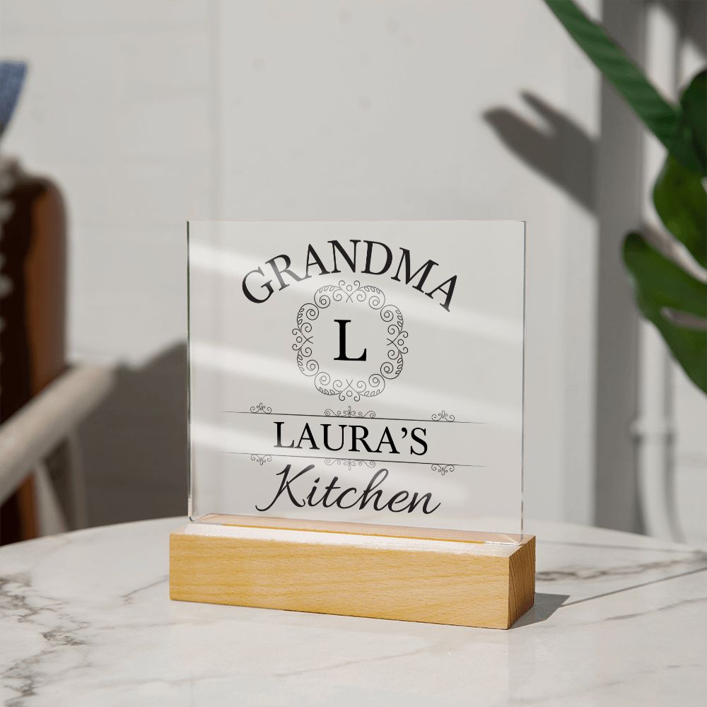 Grandma Laura's Kitchen - Square Acrylic Plaque