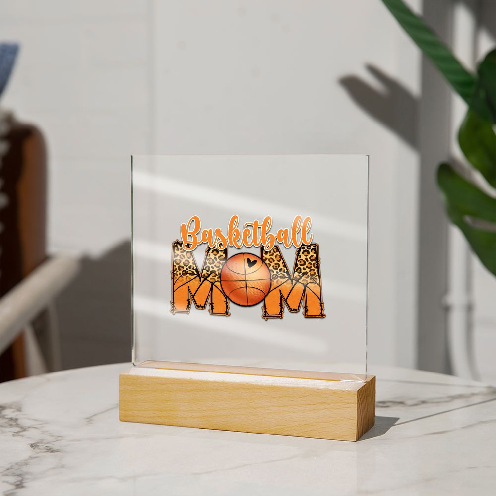 Basketball Mom - Square Acrylic Plaque