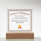 World's Greatest Business Operations Specialist - Square Acrylic Plaque
