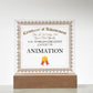 World's Greatest Expert In Animation - Square Acrylic Plaque