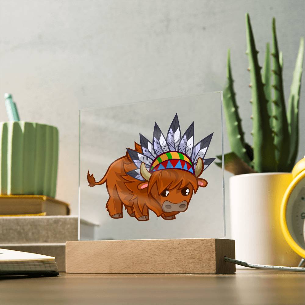 Buffalo - LED Night Light Square Acrylic Plaque