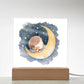 Sweet Dreams Baby Boy (Watercolor) 04 - LED Night Light Square Acrylic Plaque