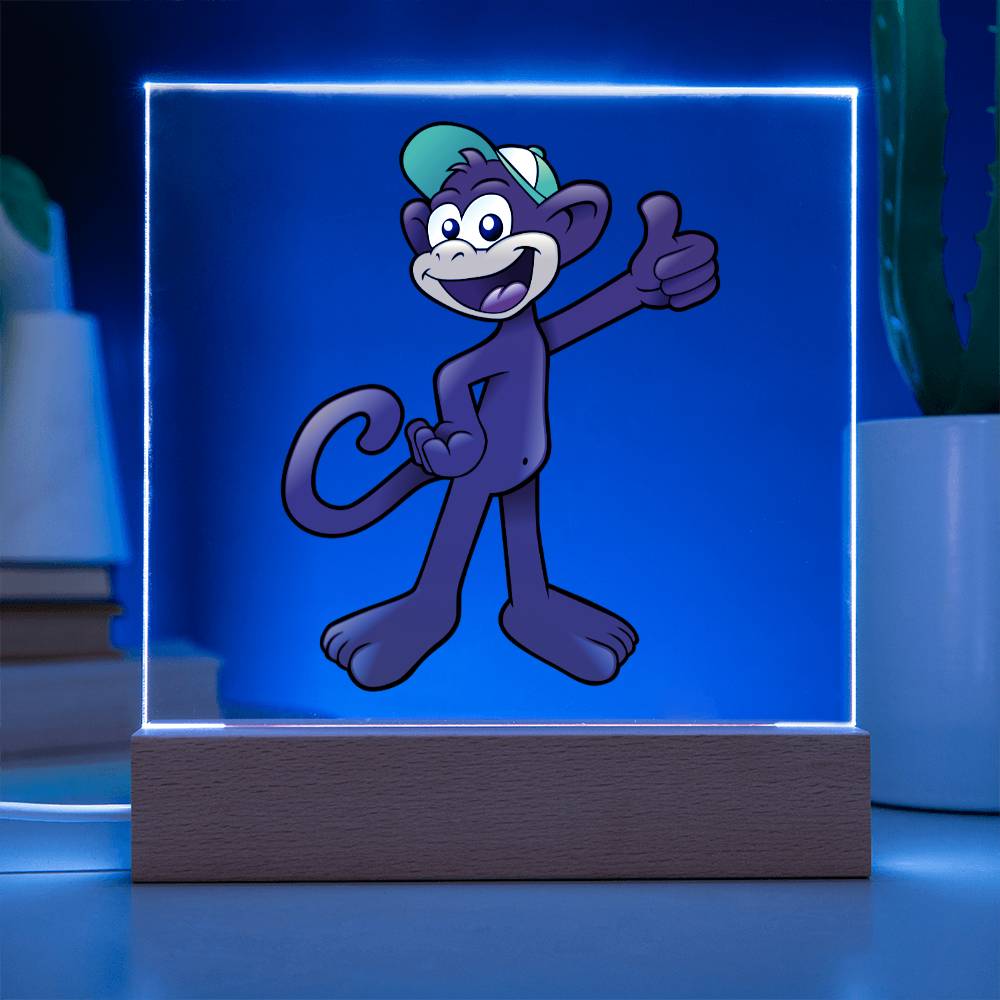 Monkey - LED Night Light Square Acrylic Plaque