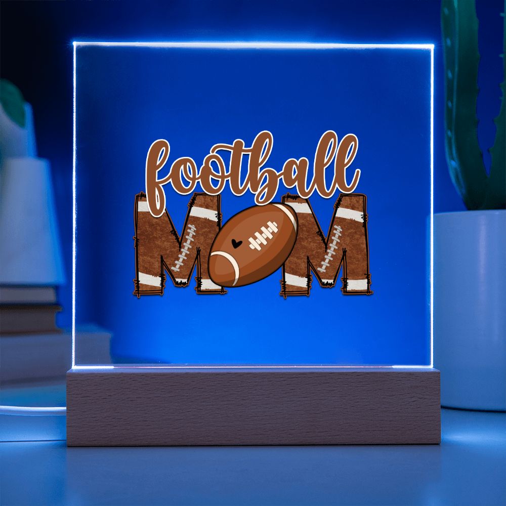 Football Mom - Square Acrylic Plaque
