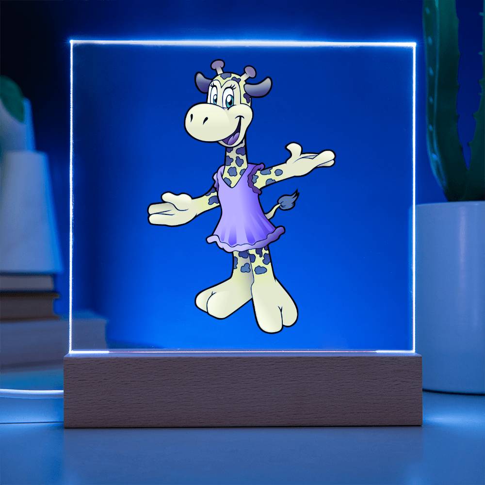 Giraffe - LED Night Light Square Acrylic Plaque