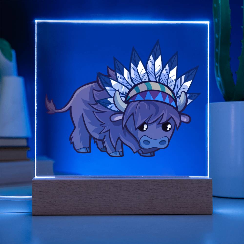Buffalo - LED Night Light Square Acrylic Plaque