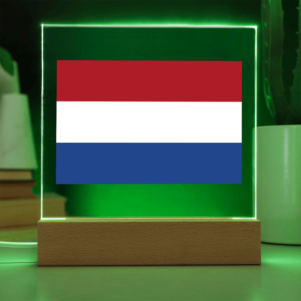 Dutch Flag - Square Acrylic Plaque