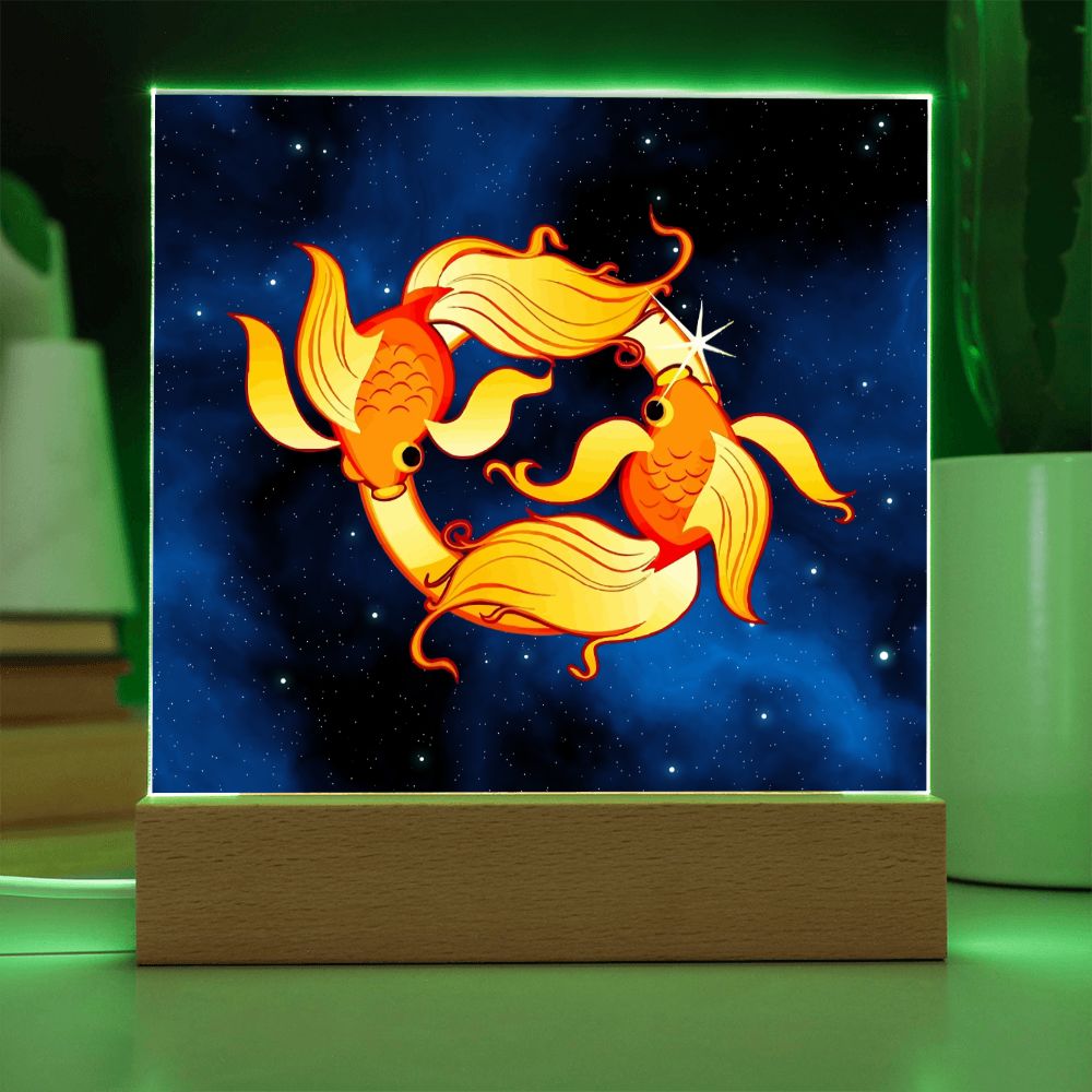 Zodiac Sign Pisces - Square Acrylic Plaque
