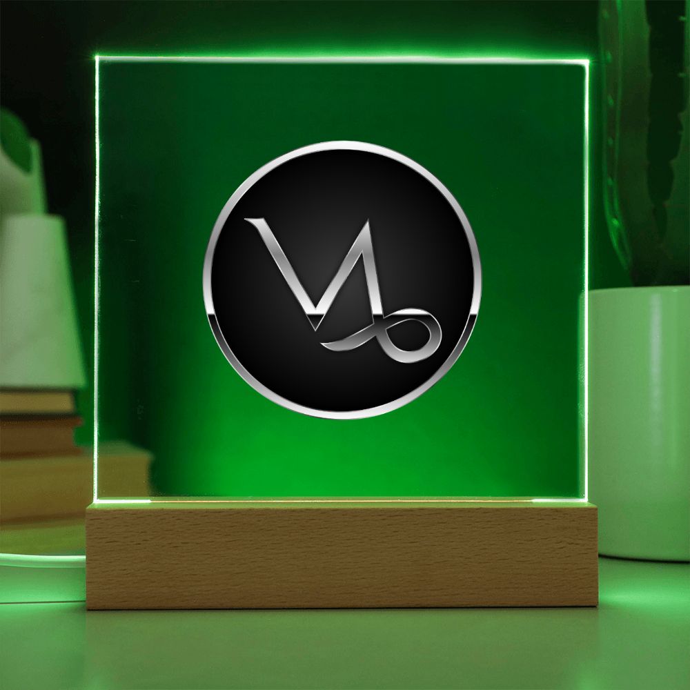 Zodiac Sign Capricorn v2 - Square Acrylic Plaque