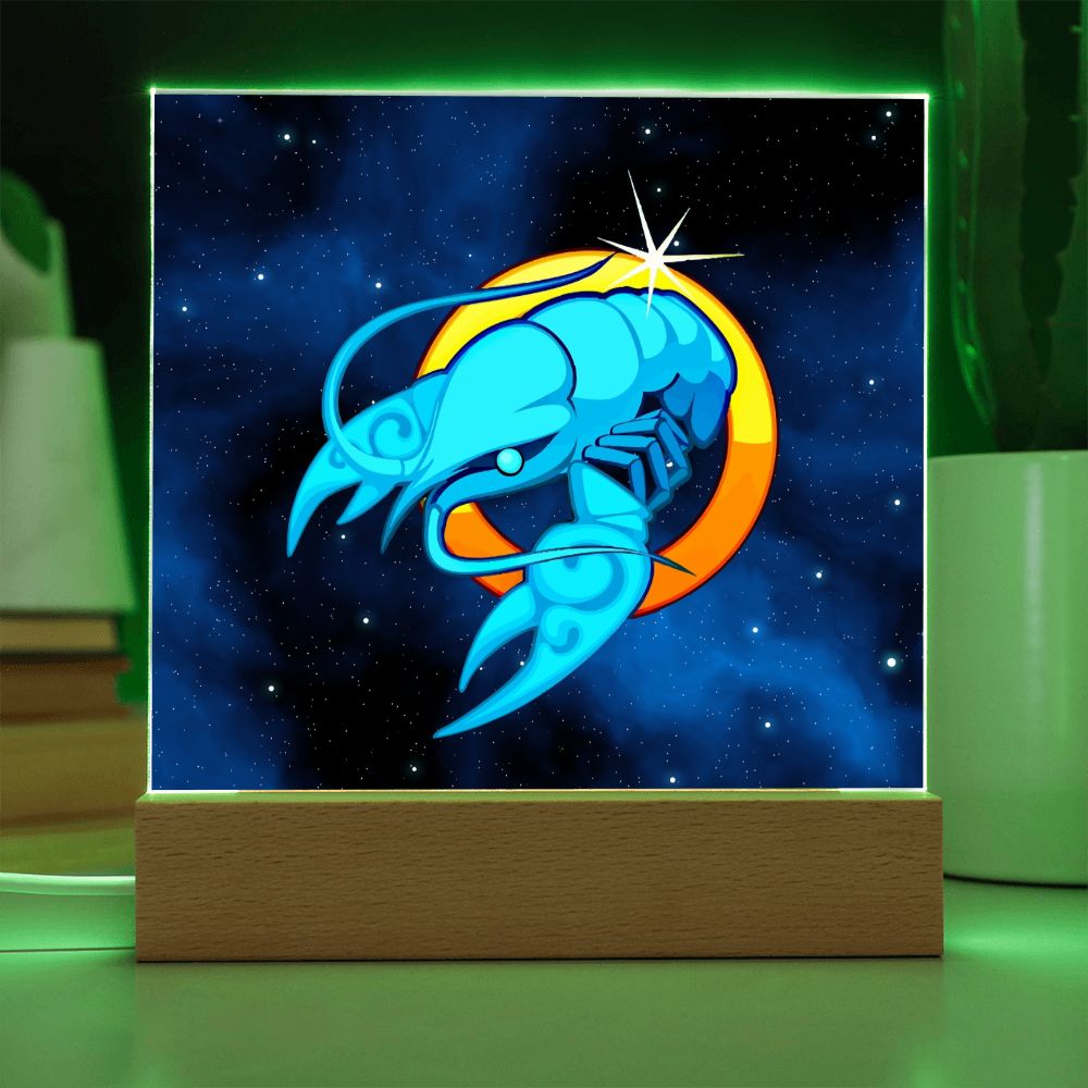 Zodiac Sign Cancer - Square Acrylic Plaque