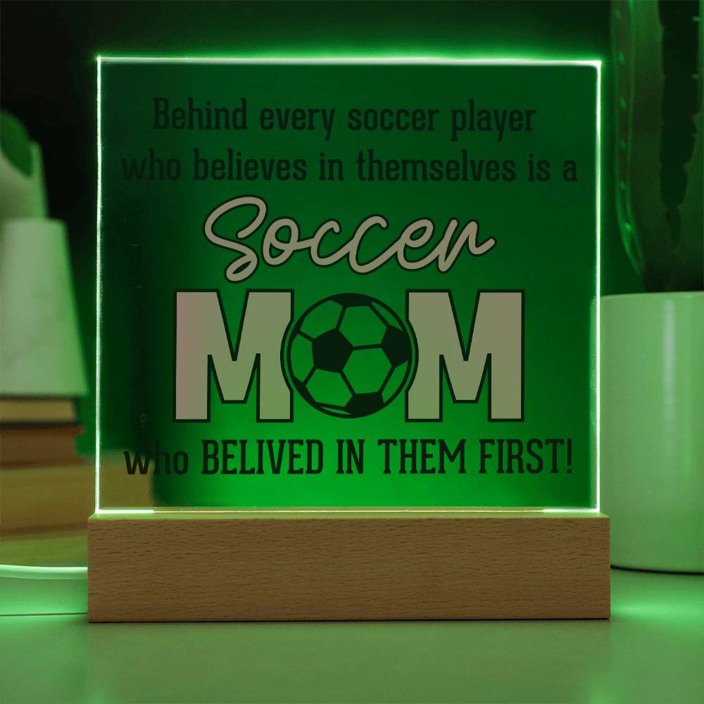 Behind Every Soccer Player - Square Acrylic Plaque